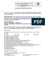 TALLER No. 3 Y No.4. de Ética y Valores Proyecto de Vida Grado 6 6