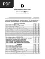 Communication Skills Checklist