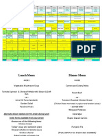 Staff Menu - Week 1