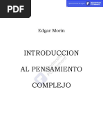 Morin Introduccion Al Pensamiento Complejo-Copiar PDF