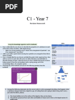 C1 - Year 7 - Revision Homework