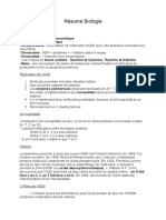 Résumé Biologie: Face À Un C Et Un T Fait Face À Un A. en 1960, Découverte de l'ADN Dans Les