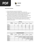 Actividad 4 - Modelo de Transporte