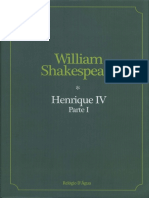 William Shakespeare Henrique IV Parte I Ed Relógio D Água, Portugal