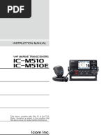 Marine IC-M510E Instruction Manual