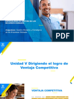 Unidad V Dirigiendo El Logro de Ventaja Competitiva