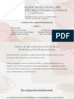 Investigación Traslacional Del Comportamiento Relacionado A La Salud Capítulo 1