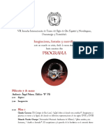 Programa Vertical VII Jornadas Internacionales de Teatro Del Siglo de Oro Español y Novohispano