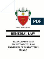 6 Remedial Law 2022 Ust Golden Notes Confidential PDF