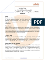 CBSE Class 8 Geography Chapter 2 Notes - Land, Soil, Water, Natural Vegetation and WildLife Resources PDF