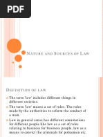 Nature and Sources of Law