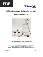 Specific Ratios of Air Apparatus LETI-10 Manual PDF