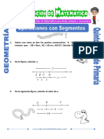 Actividades de Operaciones Con Segmentos para Quinto de Primaria