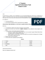 4th Quarter Performance Task G9level