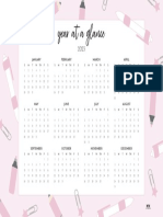 Medium Printable Yearly Calendar Planner Page 2