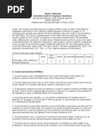 SCREENING - ASPERGERS - Australian Scale For Aspergers in Adults - Draft