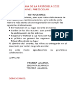 Programa de La Pastorela 2022 Nivel Preescolar