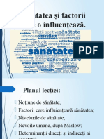 Sănătatea Și Factorii Care o Influiențează