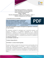 Guia de Actividades y Rubrica de Evaluacion - Fase 2 Diseño y Diagrama de Un Problema