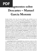 García Morente - Descartes y Su Pensamiento