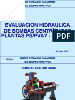 Evaluación Hidraulica de Bombas Centrifugas