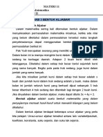 Bab 3 Materi 11 Bentuk Aljabar