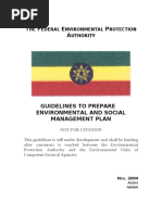 Republic of Ethiopia (2004) Guidelines To Prepare Environmental and Social Management Plan