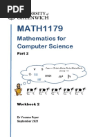 MATH1179 Workbook Part 2 2021-2022