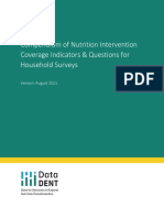 Compendium of Nutrition Intervention Coverqge Indicators