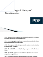 Bioinformatics History of Bioinformatics