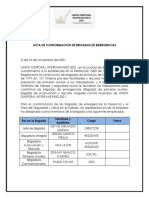 Acta de Conformacion de Brigadas de Emergencias