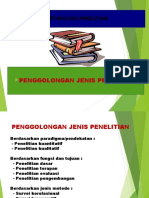 Penggolongan Jenis Penelitian