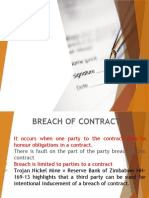 Breach of Contract and Remedies For Breach