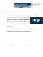 Constancia Entrega Del Reglamento Interno de Seguridad y Salud