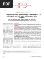 2015 Translucency of Esthetic Dental Restorative CADCAM Materials