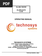 Operating Manual: Technosys Systems