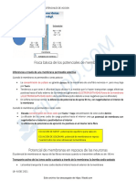 Potenciales de Membrana y Potenciales de Accion