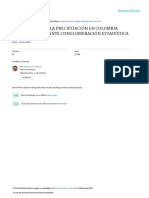 Distribución de La Precipitación en Colombia Analizada Mediante Conglomeración Estadística