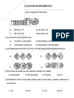 Evaluación de Matemática 2022