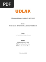 Polímeros. Síntesis Y Taller de Polímeros: Laboratorio de Química Orgánica II - (QUI 2032-5)