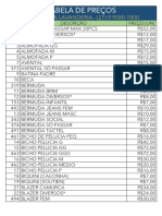 Tabela de Preços 2021 Lava e Seca Lavanderia Peca A Peca