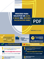 Proceso para Solicitud de DEL: Alta O Baja Seguro Facultativo Imss