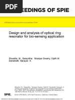 Design and Analysis of Optical Ringresonator For Bio-Sensing Application