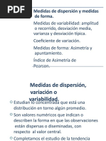 Estadistica I. Medidas de Dispersion