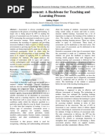 ICT in Assessment: A Backbone For Teaching and Learning Process