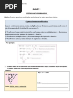 GUÍA 1 Operaciones Combinadas 6to. LUNES