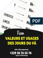 Valeurs Et Usages Des Jours Du FÂ