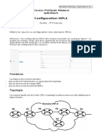 Travaux Pratiques Réseaux Opérateurs: Configuration MPLS