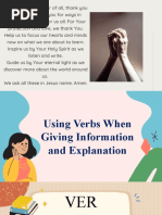 Using Verbs When Giving Information and Explanations