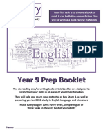 Year 9 Reading and Writing Task Booklet